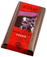Keserű csokoládé fekete ribizlitöltelékkel BIO 100 g - VIVANI
